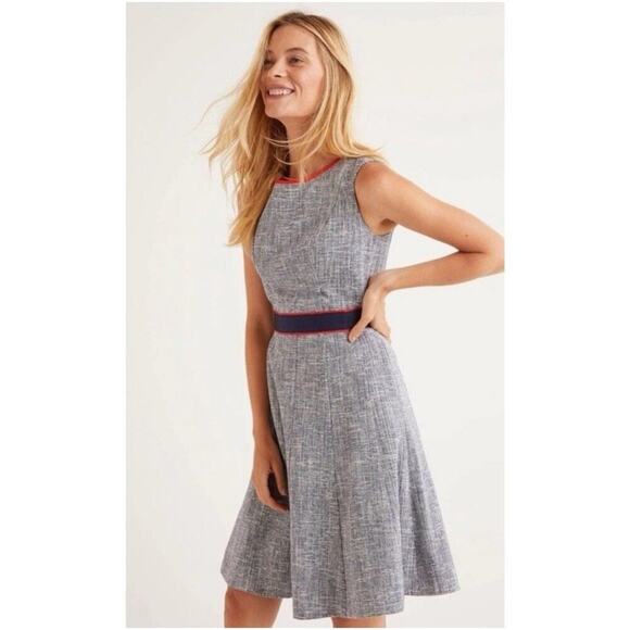 Boden Dresses & Skirts - Anthropologie Boden Preppy Summer Tweed Dress Size 8 Career Old Money Americana